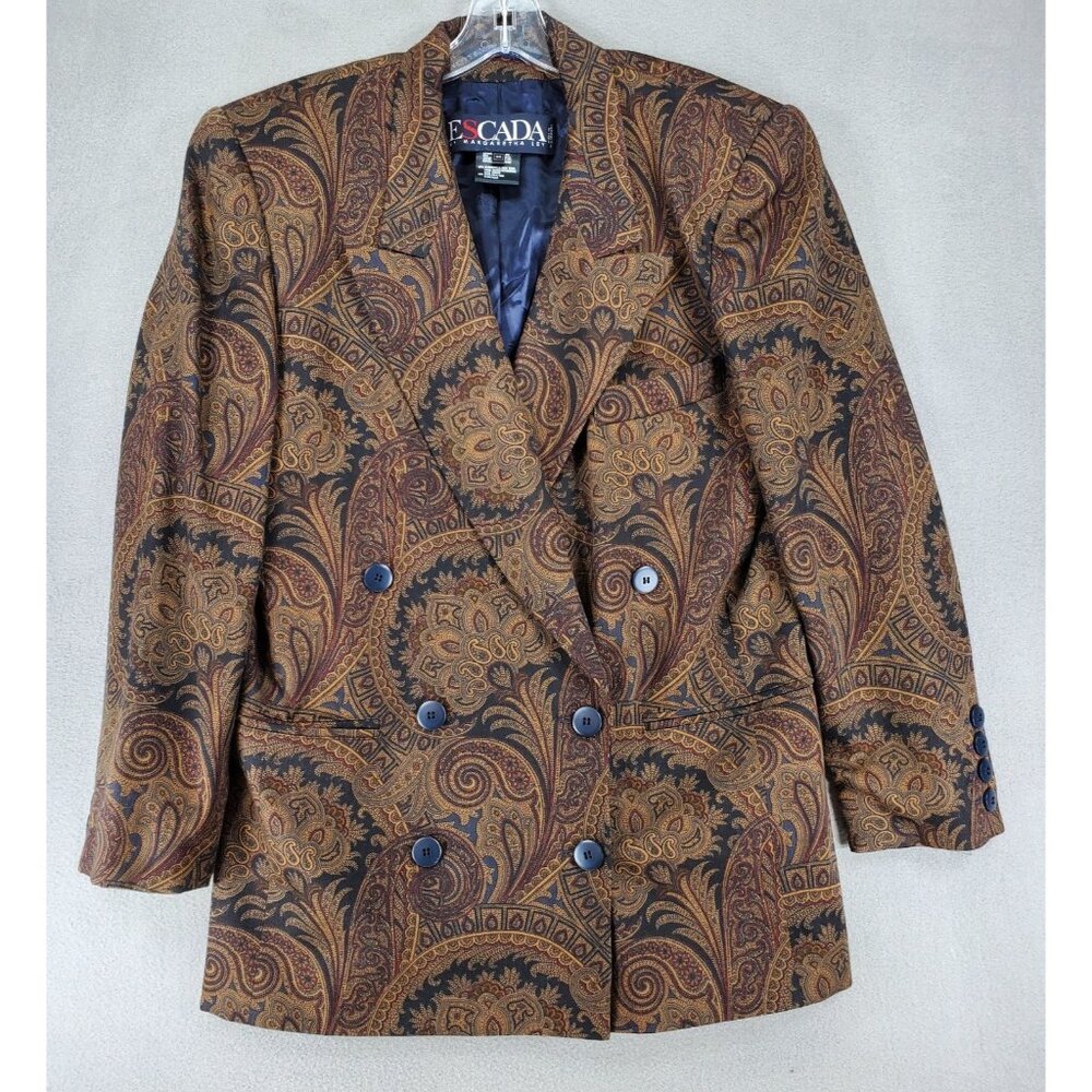 Escada Brown Paisley Blazer